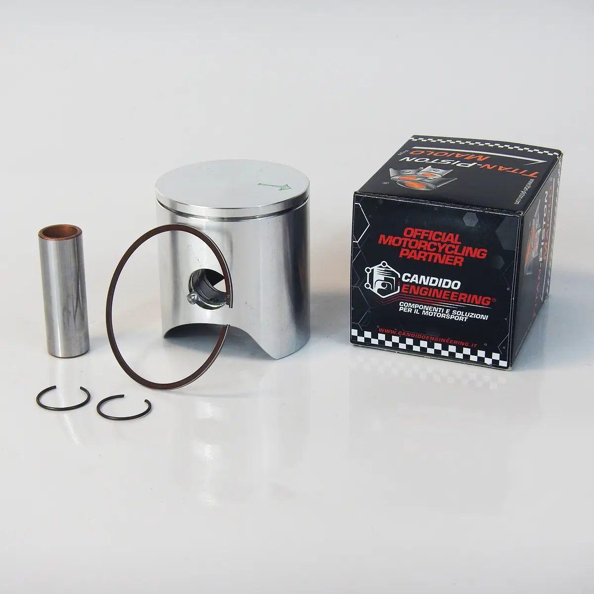 Pistone Motore Racing 2T 125cc KTM/HUSQVARNA/GASGAS – Completo di Fascia 1mm, Spinotto e Fermi Spinotto